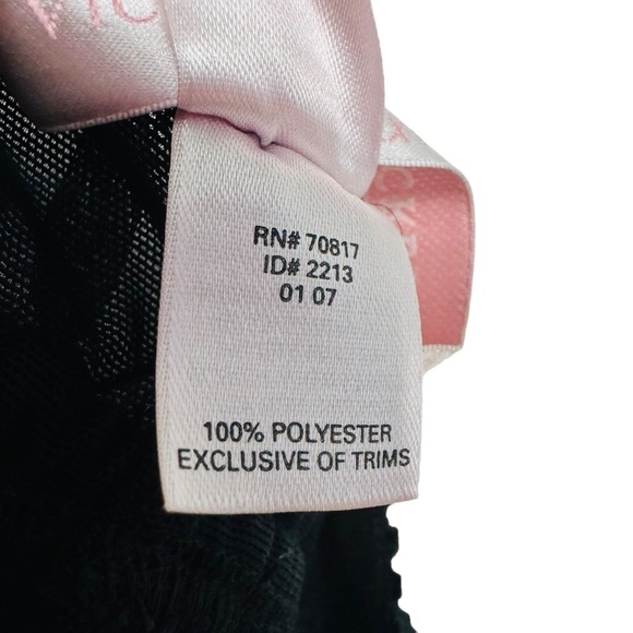 Victoria’s Secret Babydoll Dress Sheer Black Leopard Print Coquette Size Large - Picture 5 of 5